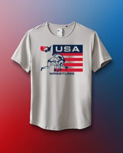 Shirts & Tees|Shirts & Tees>RUDIS Classic USA Wrestling Ultimate T-Shirt Bone