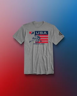 Shirts & Tees>RUDIS Classic USA Wrestling Youth Classic T-Shirt Heather Gray