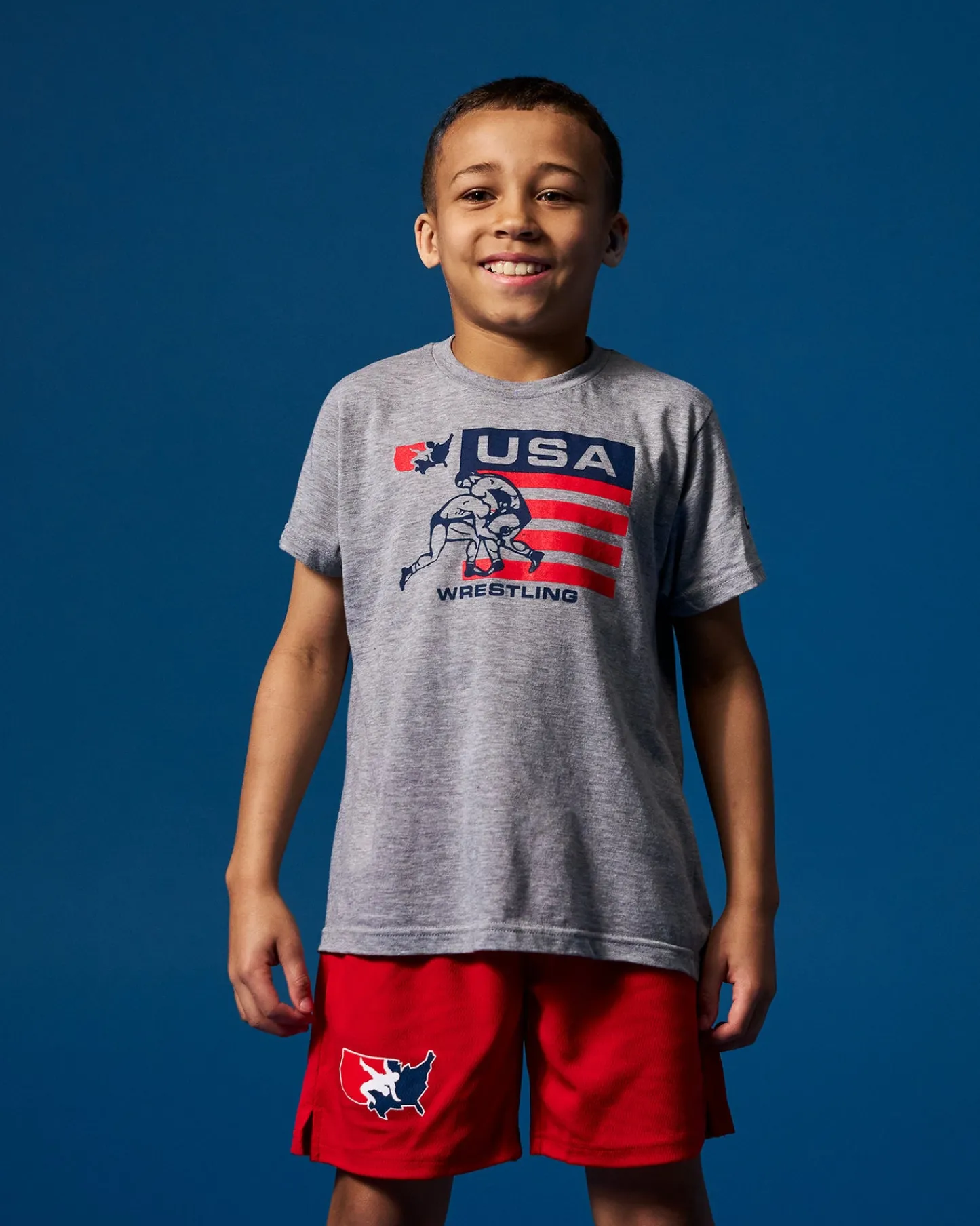 Shirts & Tees>RUDIS Classic USA Wrestling Youth Classic T-Shirt Heather Gray