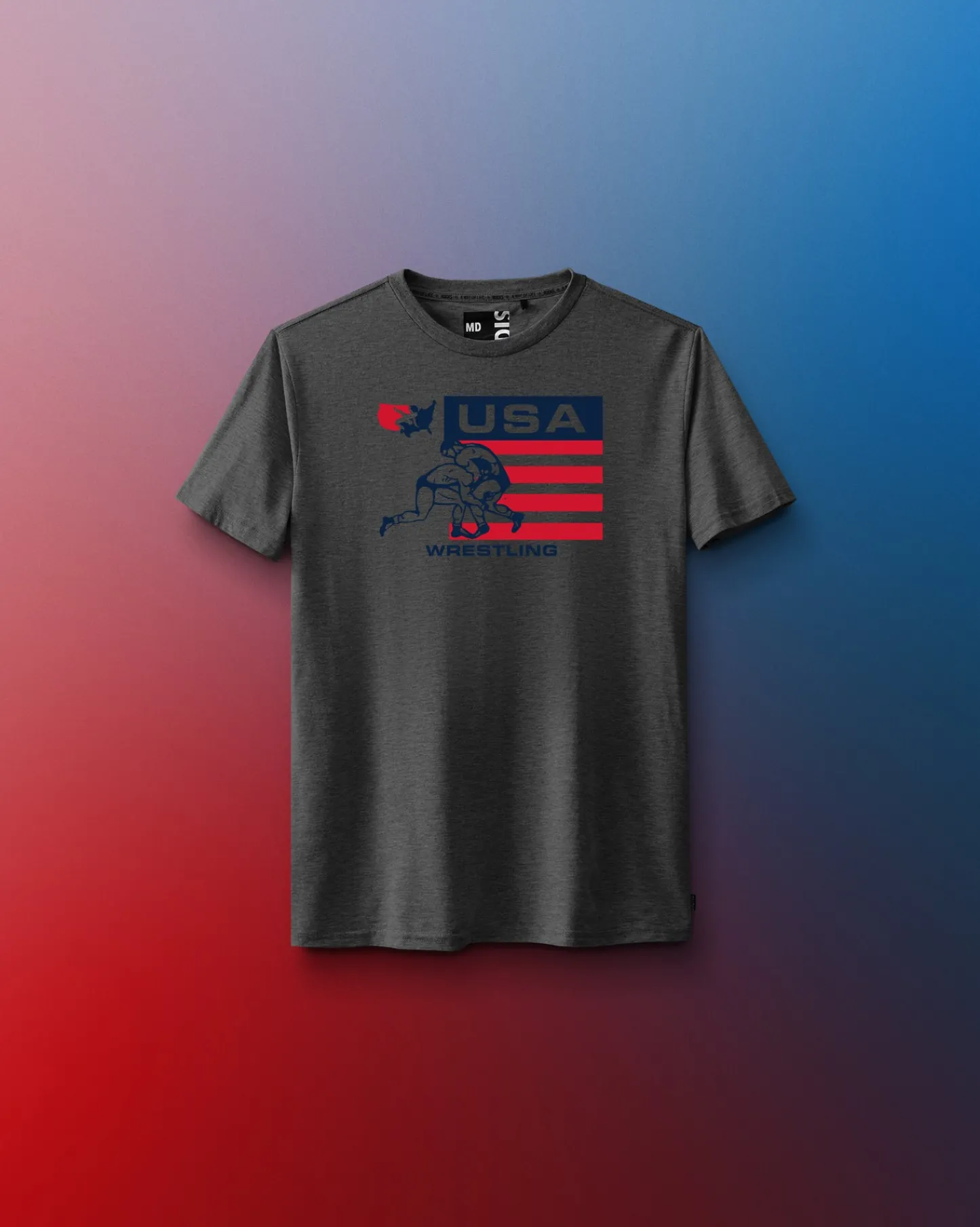 Shirts & Tees>RUDIS Classic USA Wrestling Youth Super Soft T-Shirt Charcoal