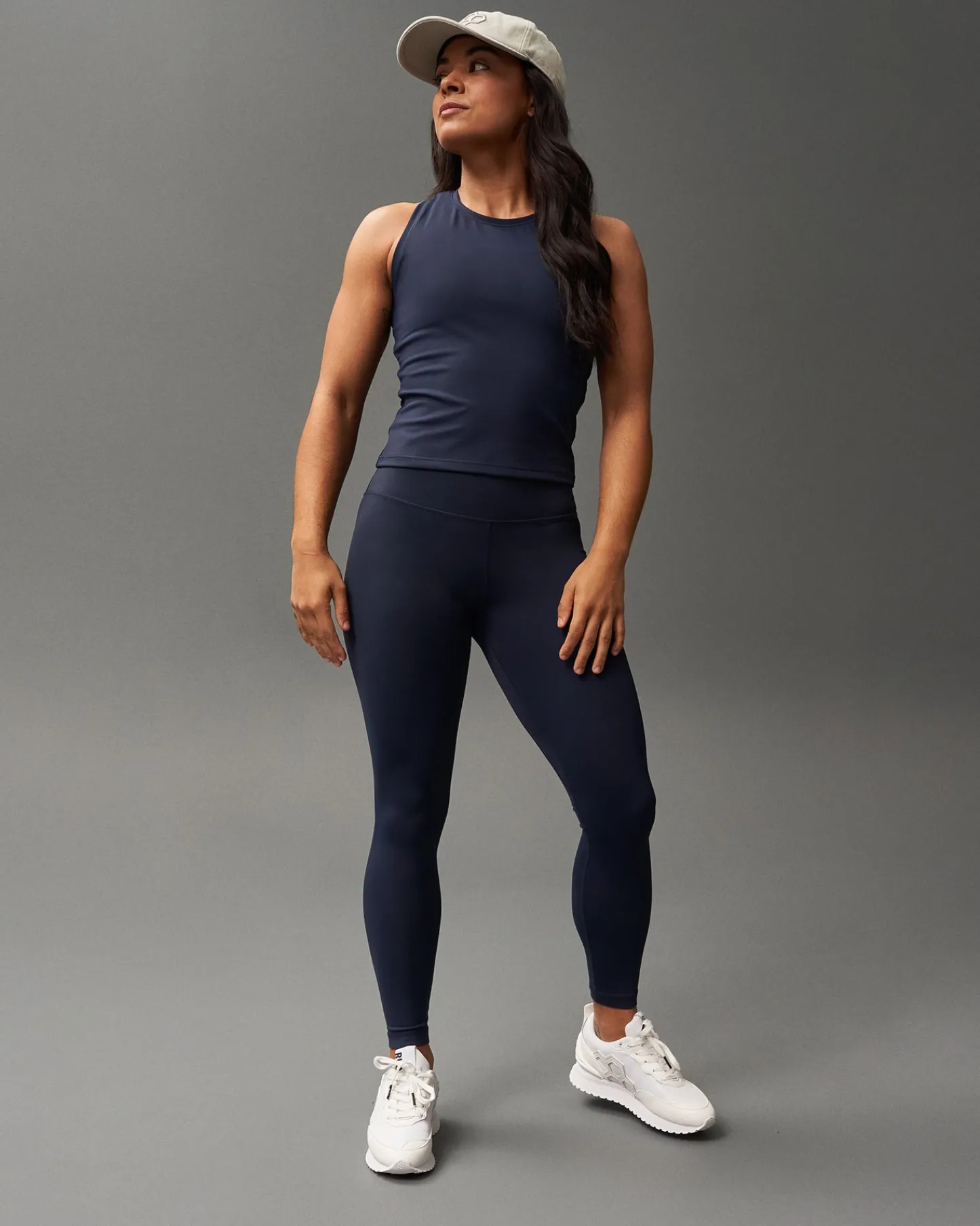 Shirts & Tees>RUDIS COOL-FEEL Women's Crop Tank Top - Navy