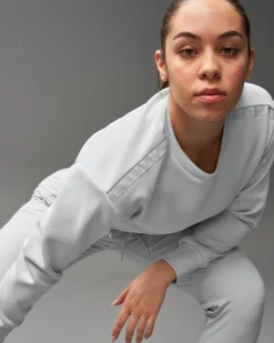 Hoodies & Pullovers>RUDIS COOL-FEEL Women's Fitted Crew - Lunar Gray