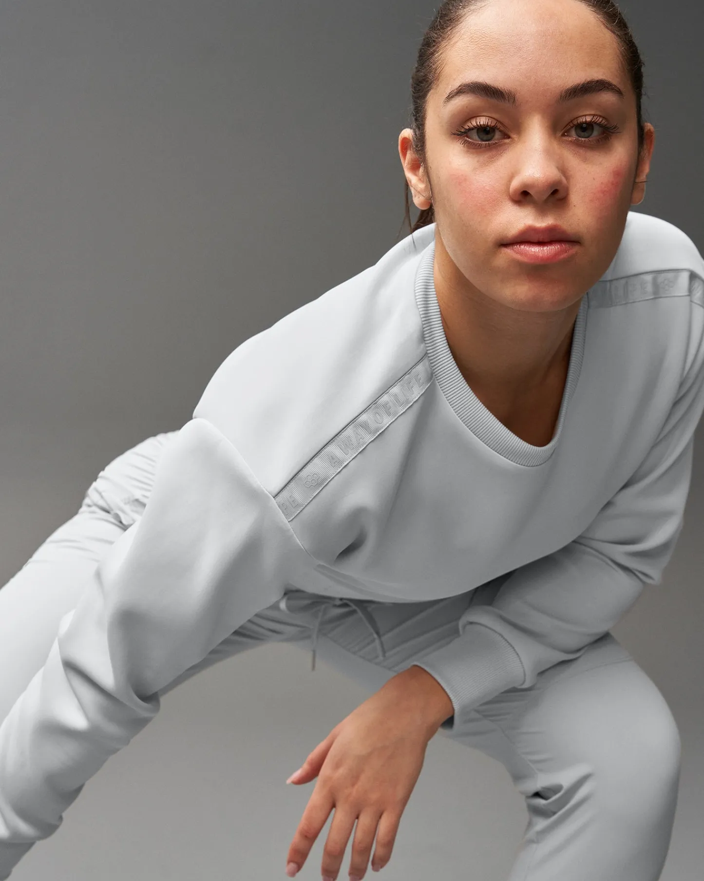 Hoodies & Pullovers>RUDIS COOL-FEEL Women's Fitted Crew - Lunar Gray