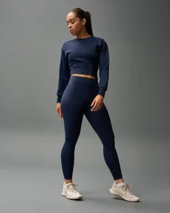 Hoodies & Pullovers>RUDIS COOL-FEEL Women's Fitted Crew - Navy