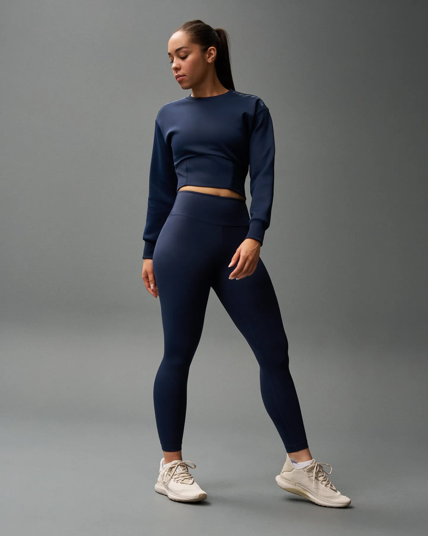 Hoodies & Pullovers>RUDIS COOL-FEEL Women's Fitted Crew - Navy