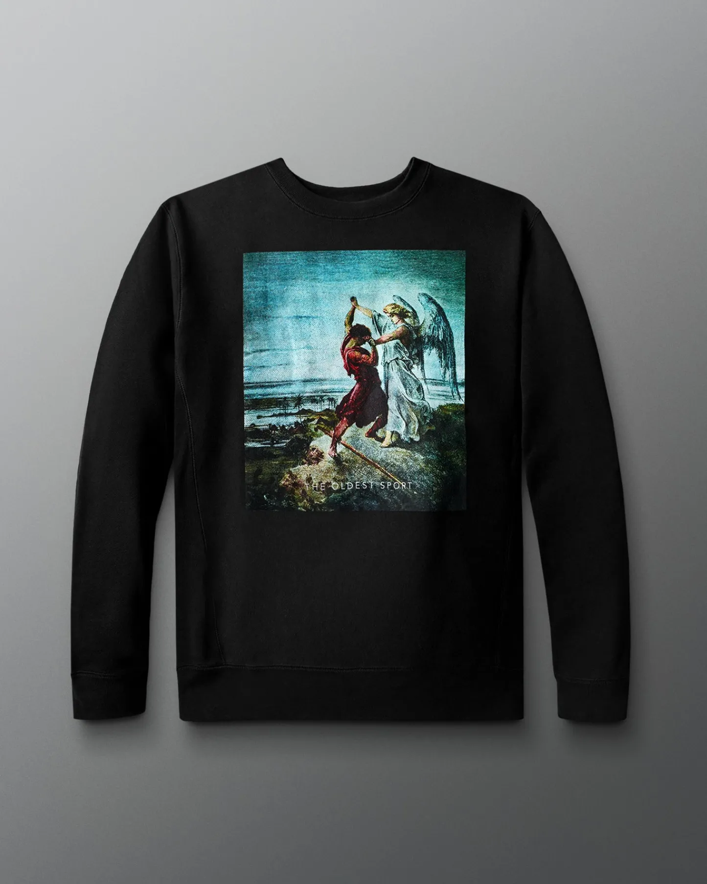 Hoodies & Pullovers|Hoodies & Pullovers>RUDIS Divine Struggle Heavyweight Tradition Crewneck Black