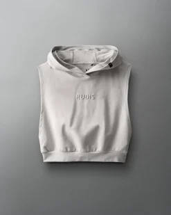 Hoodies & Pullovers>RUDIS Embossed Wordmark Women's Sleeveless Crop Hoodie