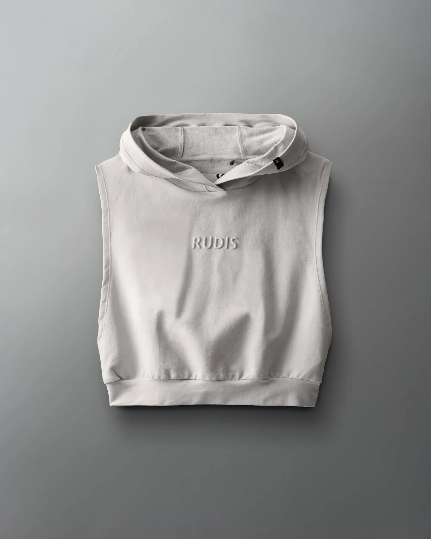 Hoodies & Pullovers>RUDIS Embossed Wordmark Women's Sleeveless Crop Hoodie