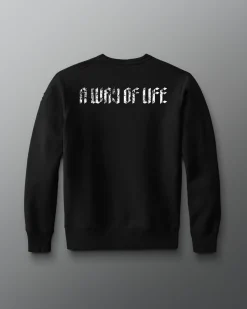 Hoodies & Pullovers|Hoodies & Pullovers>RUDIS Gothic Branded Comfort Fleece Crewneck Black