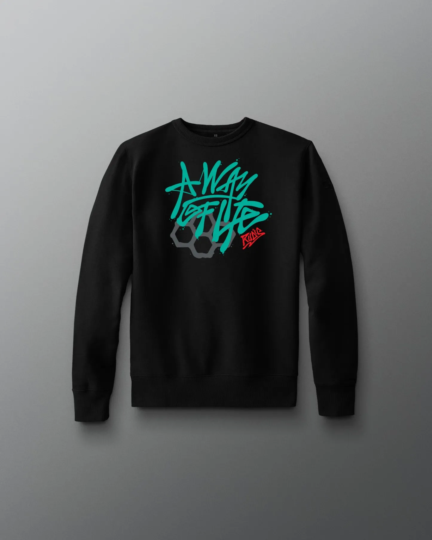 Hoodies & Pullovers>RUDIS Graffiti Motto Youth Crewneck