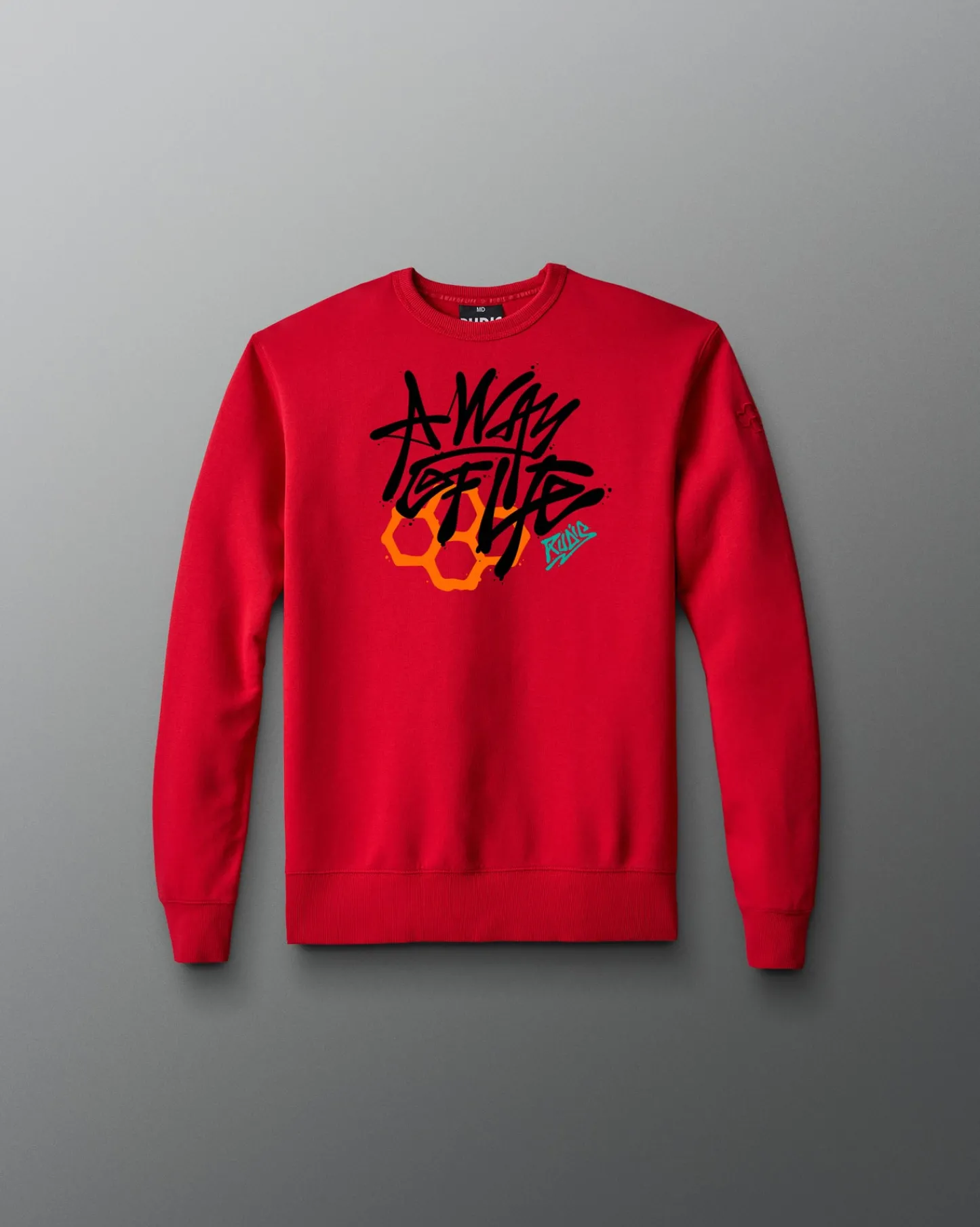 Hoodies & Pullovers>RUDIS Graffiti Motto Youth Crewneck