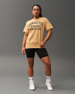 Shirts & Tees>RUDIS Hawkeyes Women's Vintage Arch Heavyweight T-Shirt Yellow