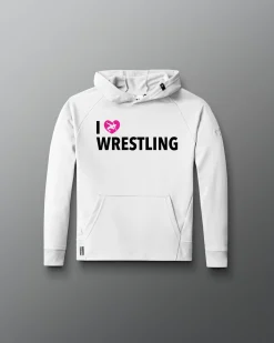 Hoodies & Pullovers>RUDIS I Love Wrestling Youth Elite Terry Hoodie