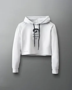 Hoodies & Pullovers>RUDIS IOWA COOL-FEEL Women's Crop Hoodie Lunar Gray