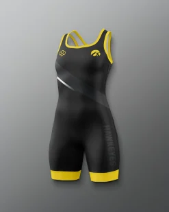 Singlets|Singlets>RUDIS Iowa Hawkeyes Girl's Elite Singlet Black