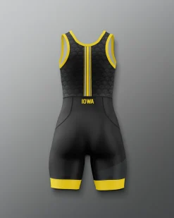 Singlets|Singlets>RUDIS Iowa Hawkeyes Girl's Elite Singlet Black