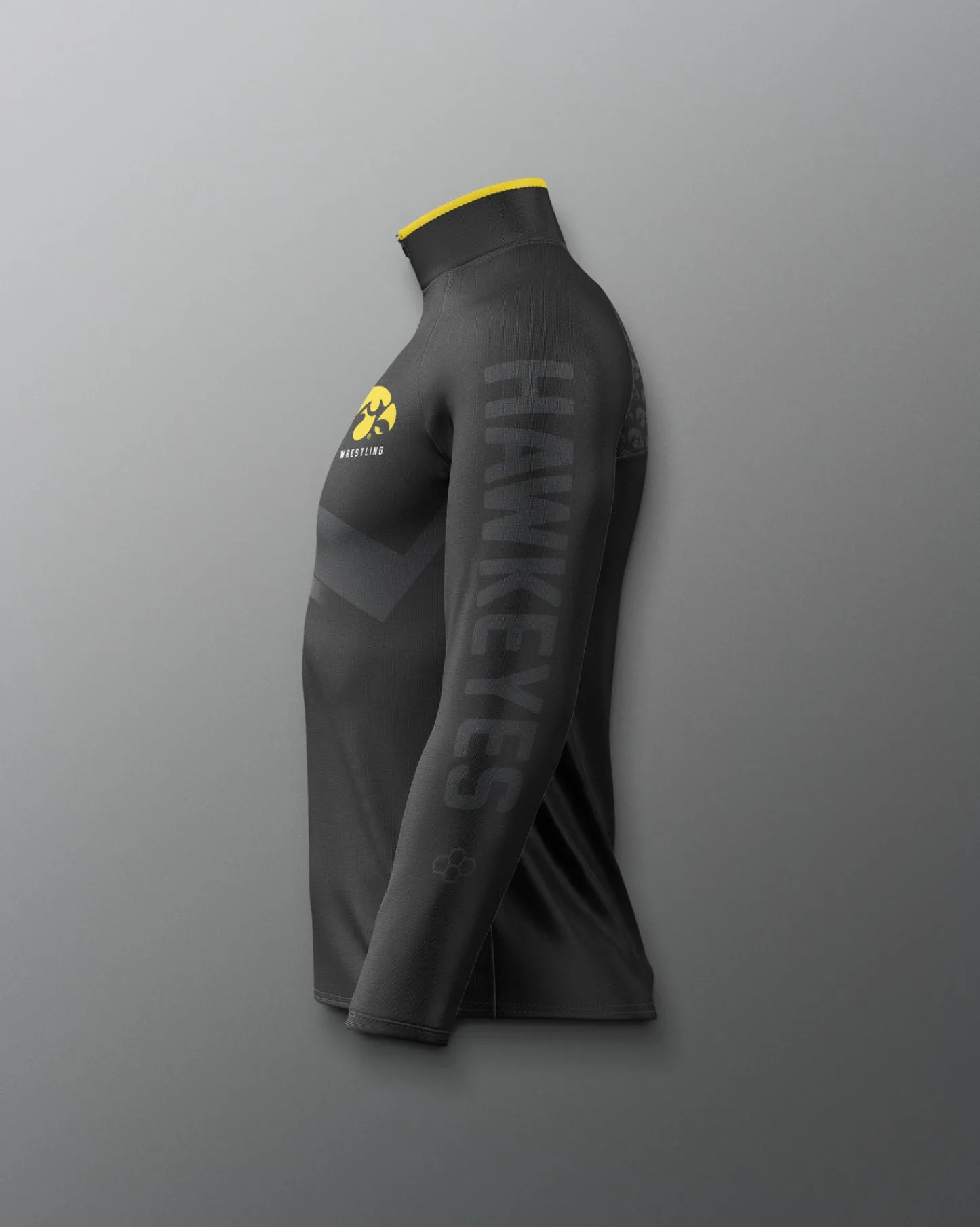 Hoodies & Pullovers|Jackets & 1/4 Zips>RUDIS Iowa Hawkeyes Sublimated Elite 1/4 Zip Black