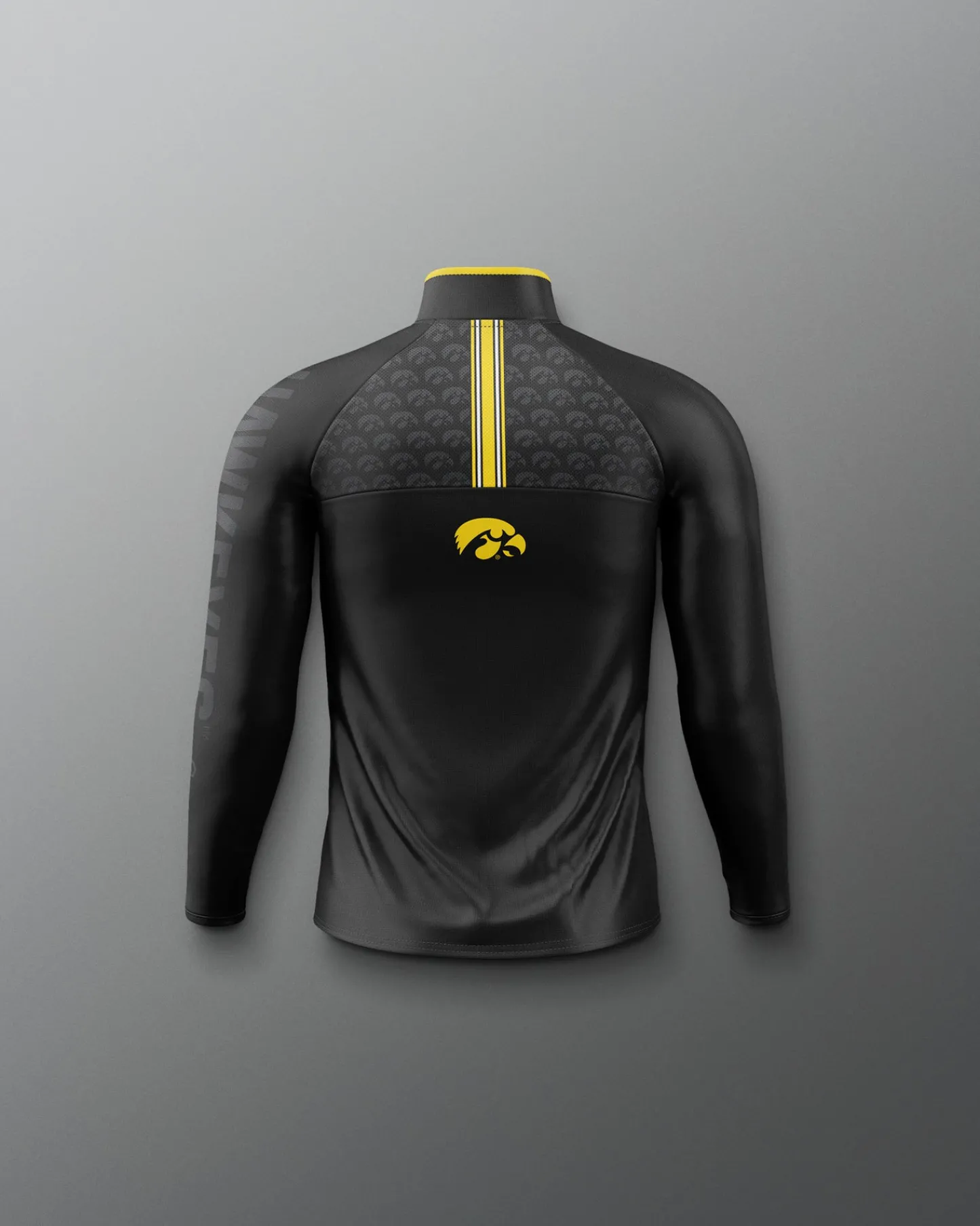 Jackets & 1/4 Zips>RUDIS Iowa Hawkeyes Sublimated Youth Elite 1/4 Zip Black