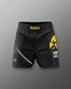 Shorts & Bottoms>RUDIS Iowa Hawkeyes Sublimated Elite Shorts Black