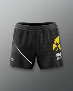 Shorts & Bottoms>RUDIS Iowa Hawkeyes Sublimated Women's Elite Shorts Black