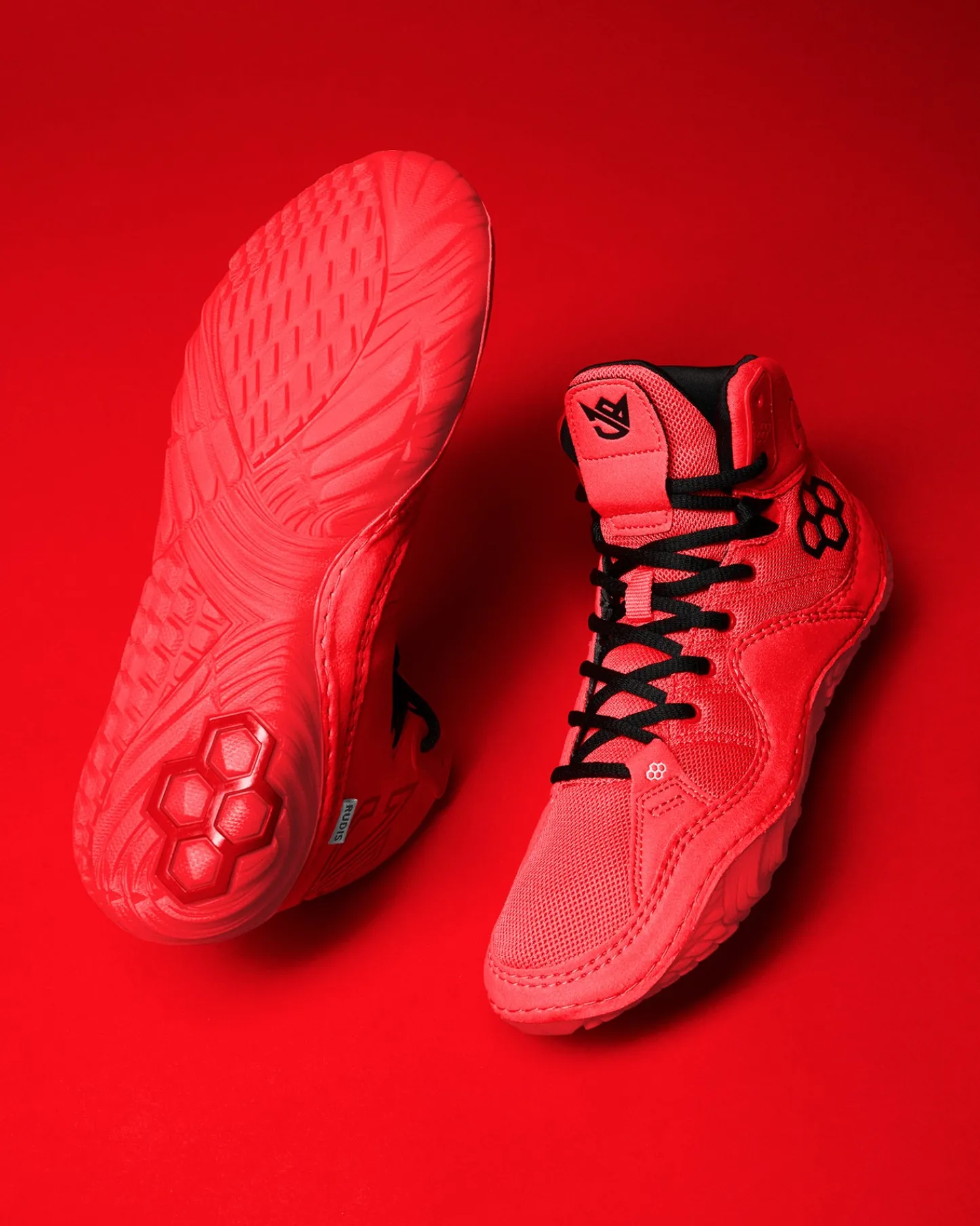 Wrestling Shoes|Wrestling Shoes>RUDIS JB1 Adult Wrestling Shoes - Fire Red