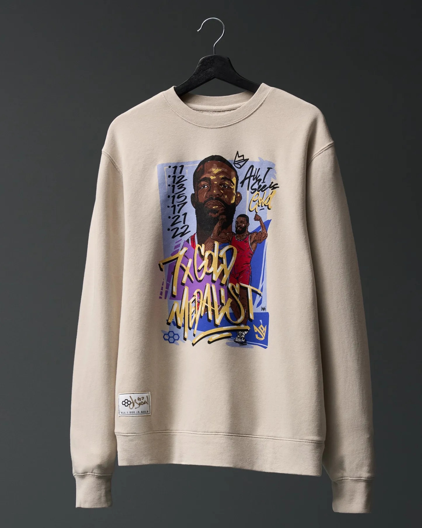 Hoodies & Pullovers|Hoodies & Pullovers>RUDIS JB "ENVISIONED" Autographed and Numbered Limited Edition Artist Crewneck White
