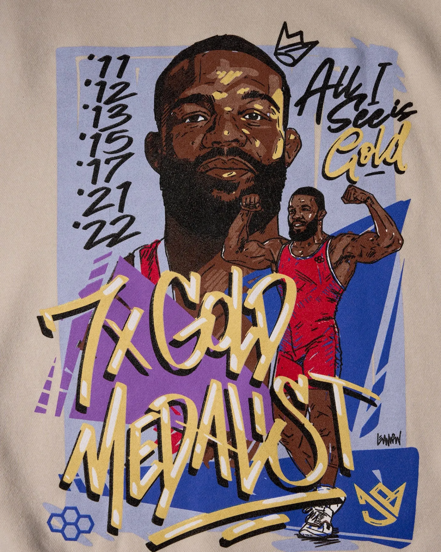 Hoodies & Pullovers|Hoodies & Pullovers>RUDIS JB "ENVISIONED" Autographed and Numbered Limited Edition Artist Crewneck White