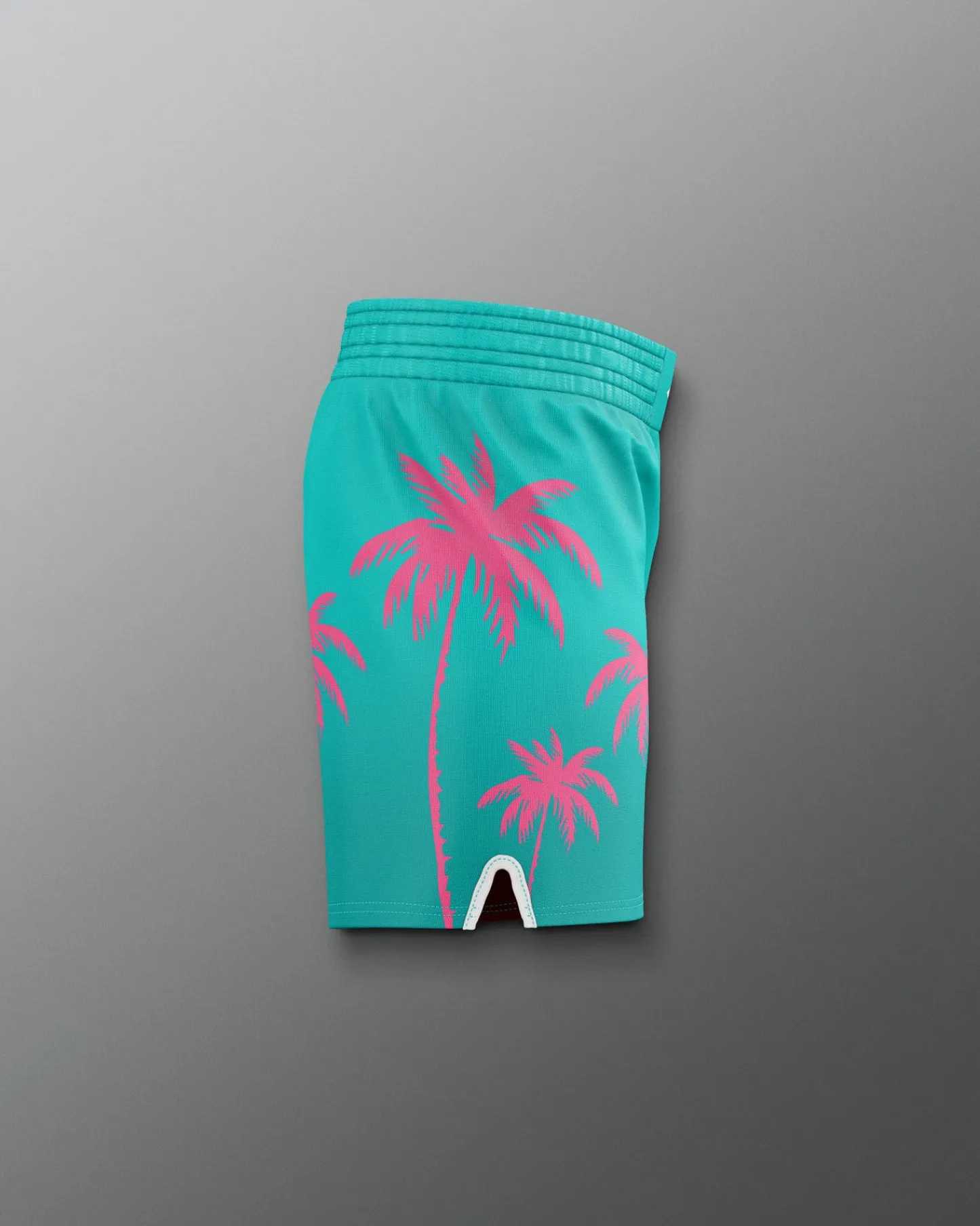 Shorts & Bottoms>RUDIS JB South Beach Palms Elite Sublimated Shorts Teal/Pink