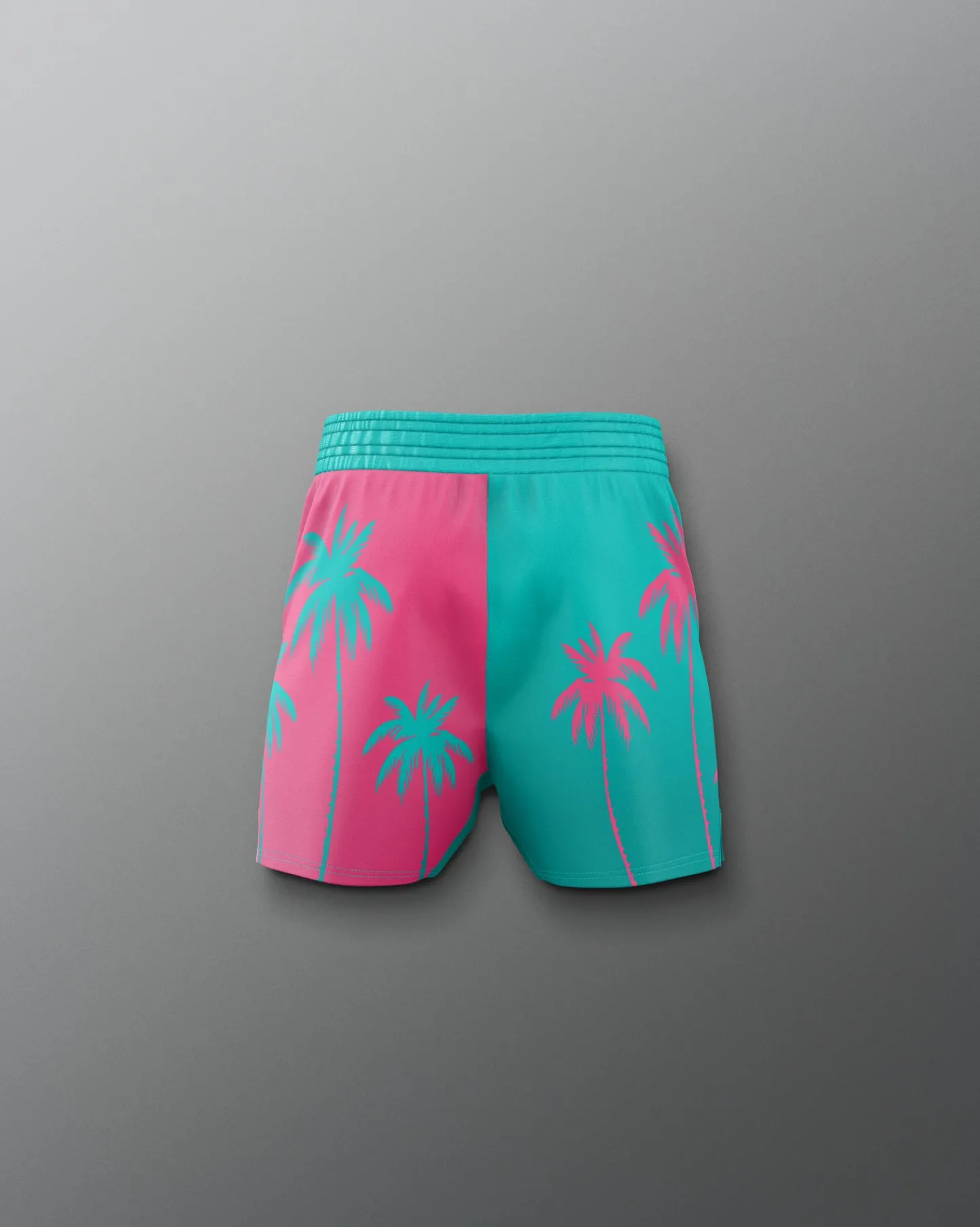 Shorts & Bottoms>RUDIS JB South Beach Palms Youth Elite Sublimated Shorts Teal/Pink