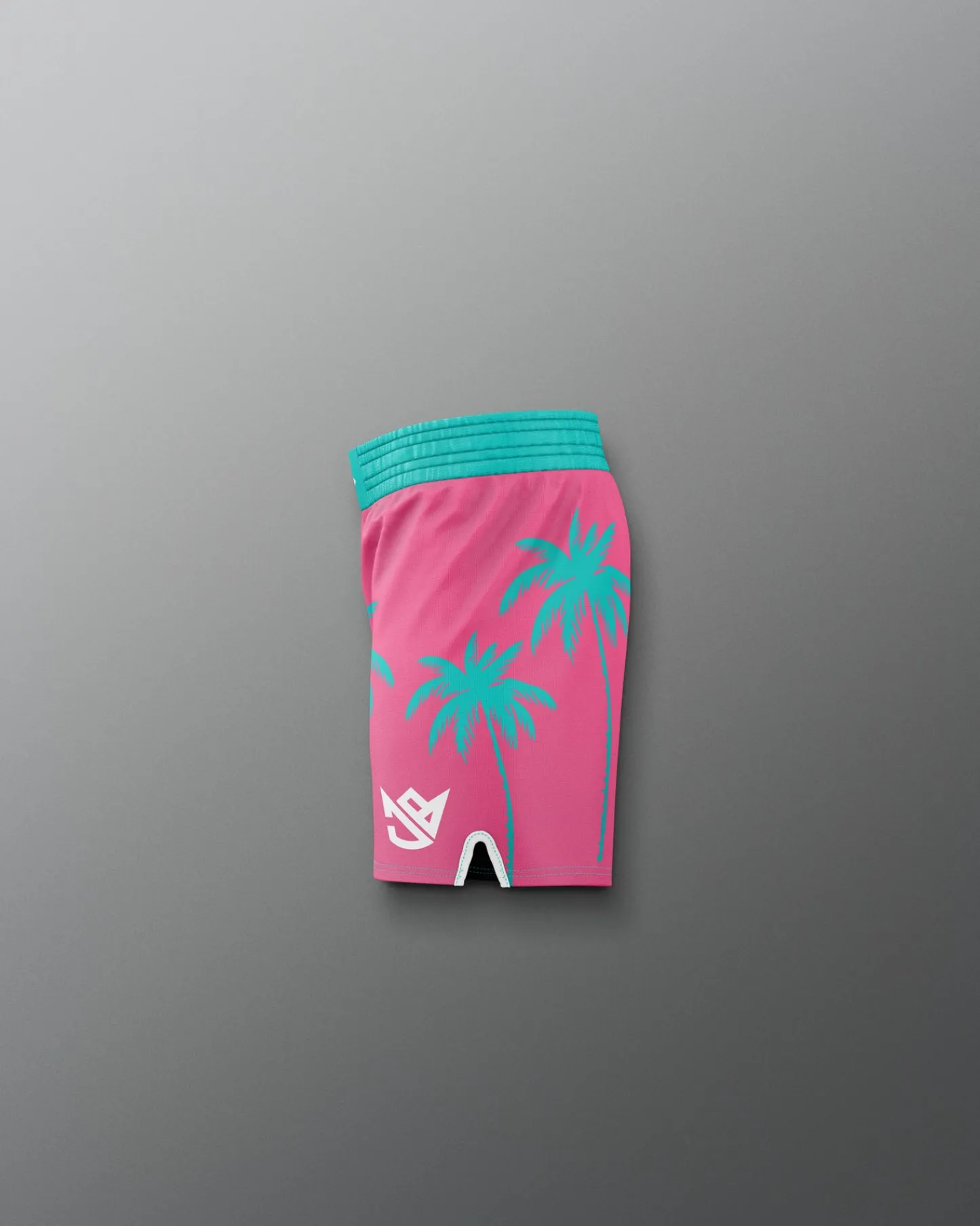 Shorts & Bottoms>RUDIS JB South Beach Palms Youth Elite Sublimated Shorts Teal/Pink