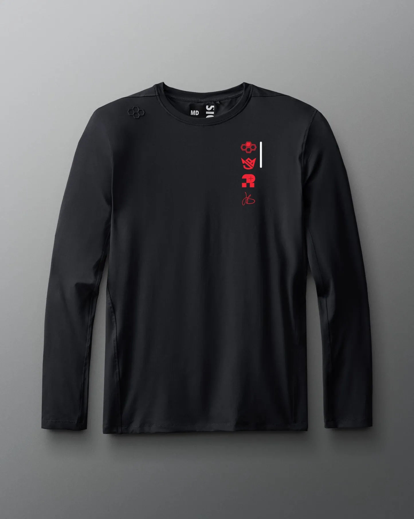 Shirts & Tees|Shirts & Tees>RUDIS JB Ultra Performance Heather Long Sleeve Heather Black