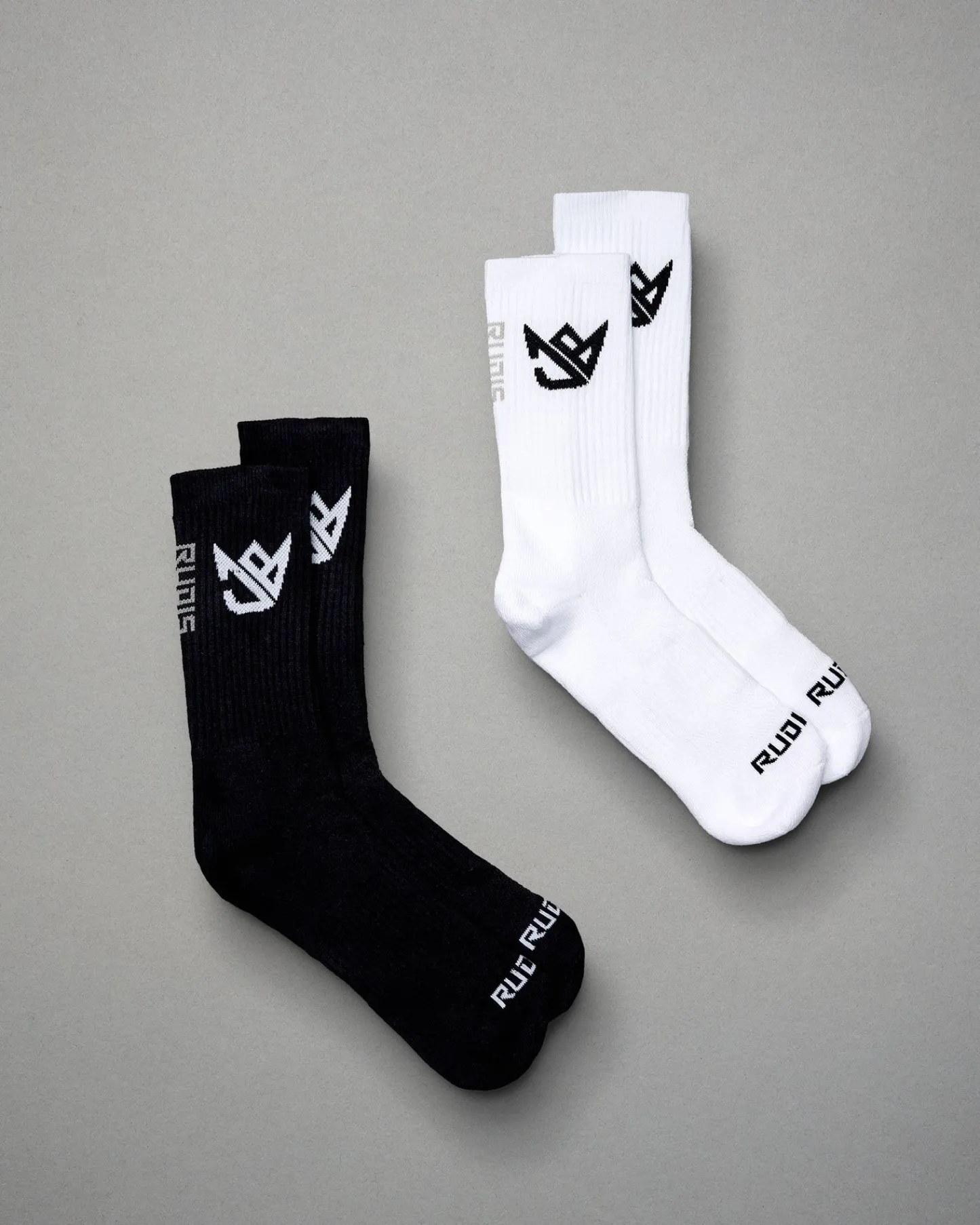 Socks & Underwear|Socks>RUDIS JB White/Black Knit Essential Socks (2 Pair)