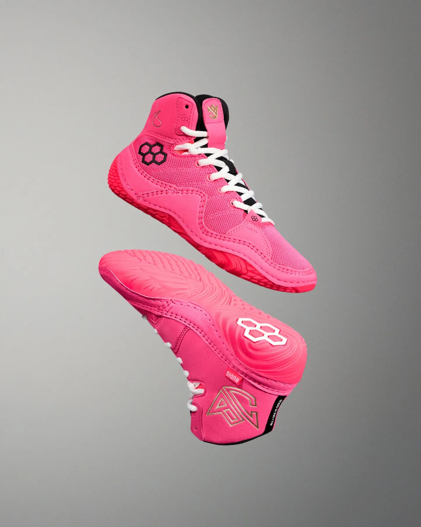 Wrestling Shoes|Wrestling Shoes>RUDIS JB1 Youth Wrestling Shoes - Flamingo Pink