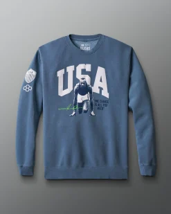 Hoodies & Pullovers|Hoodies & Pullovers>RUDIS Jesse Owens Dream Crewneck Slate