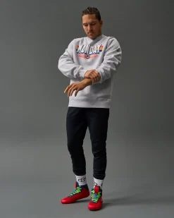 Hoodies & Pullovers|Hoodies & Pullovers>RUDIS Kenny Monday 88 Vintage Crewneck Heather Gray