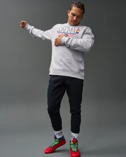 Hoodies & Pullovers|Hoodies & Pullovers>RUDIS Kenny Monday 88 Vintage Crewneck Heather Gray
