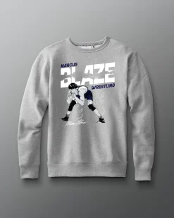 Hoodies & Pullovers|Hoodies & Pullovers>RUDIS Marcus Blaze Comfort Fleece Crewneck Gray