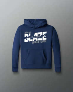 Hoodies & Pullovers>RUDIS Marcus Blaze Signature Youth Comfort Fleece Hoodie Navy