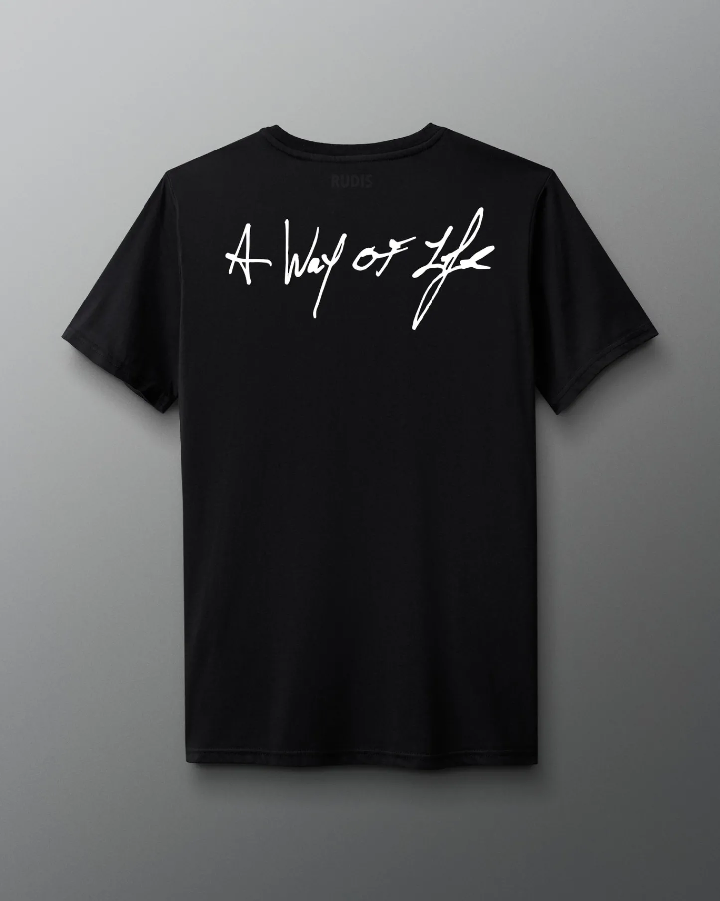 Shirts & Tees|Shirts & Tees>RUDIS Motto Scripted T-Shirt Black