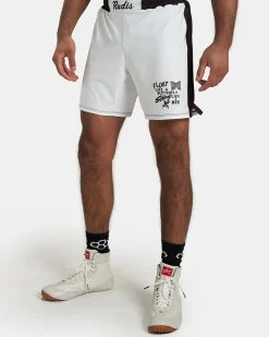 Shorts & Bottoms>RUDIS Muhammad Ali Reprise Elite Wrestling Shorts White