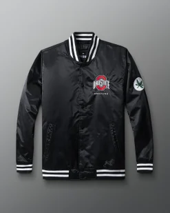 Jackets & Vests|Jackets & 1/4 Zips>RUDIS Ohio State Satin Jacket Black