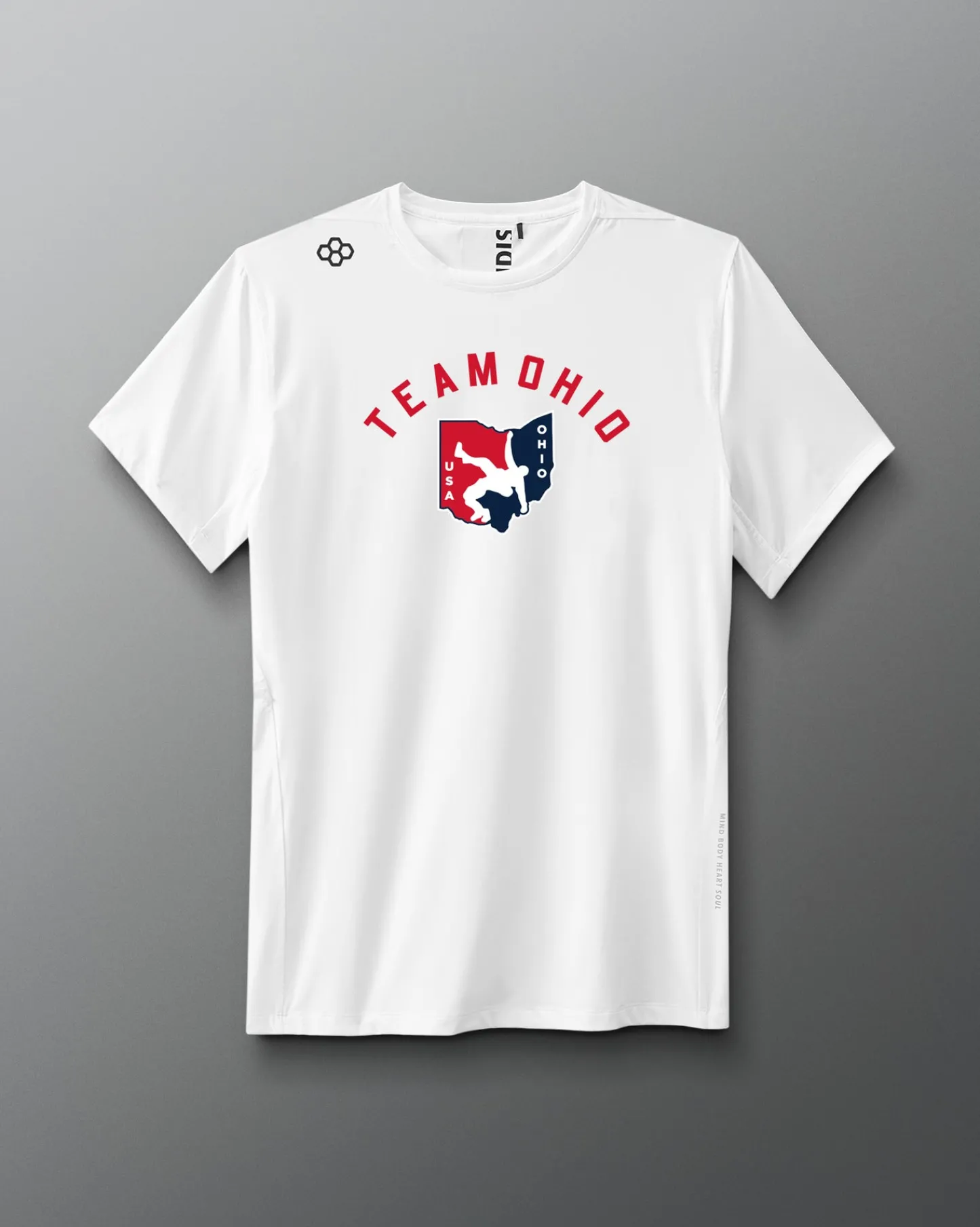 Shirts & Tees|Shirts & Tees>RUDIS Ohio USA Arch Logo Performance Heather T-Shirt