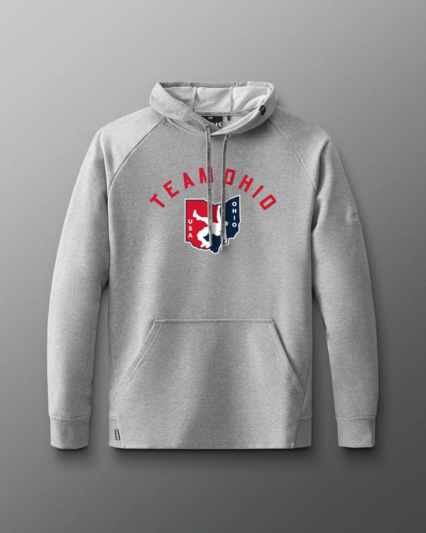 Hoodies & Pullovers|Hoodies & Pullovers>RUDIS Ohio USA Elite Terry Hoodie Athletic Gray