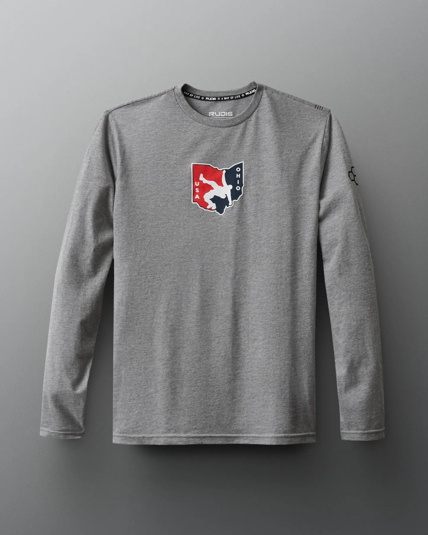 Shirts & Tees|Shirts & Tees>RUDIS Ohio USA Long Sleeve Gray