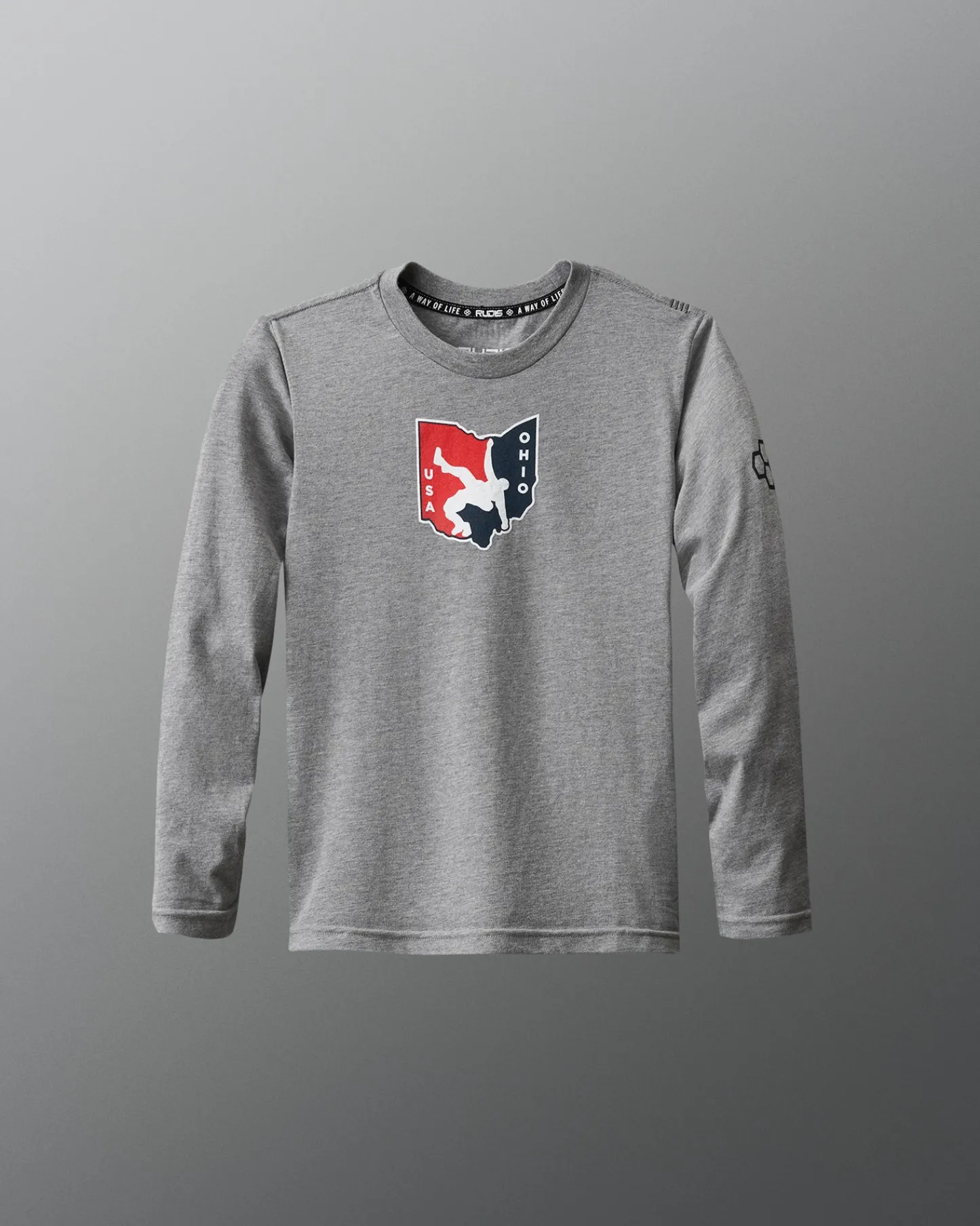 Shirts & Tees>RUDIS Ohio USA Youth Long Sleeve Gray