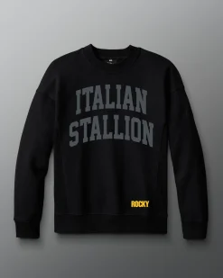 Hoodies & Pullovers|Hoodies & Pullovers>RUDIS ROCKY Italian Stallion Titan Heavyweight Crewneck Black