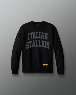 Hoodies & Pullovers>RUDIS ROCKY Italian Stallion Youth Titan Heavyweight Crewneck Black
