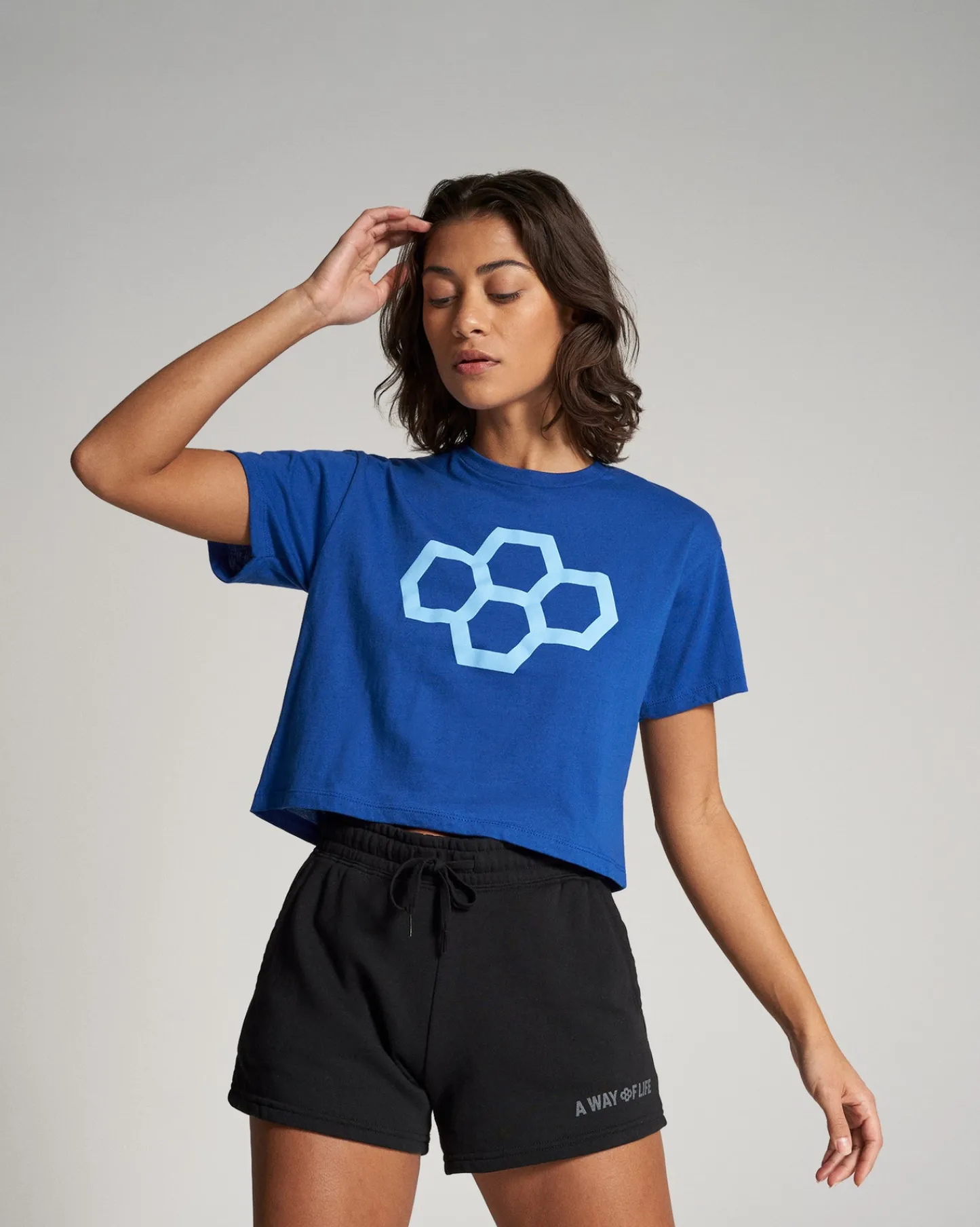 Shirts & Tees>RUDIS Big Hex Women's Crop T-Shirt Graphite