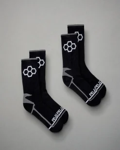 Socks & Underwear|Accessories>RUDIS Black/Black Knit Essential Socks (2 Pair)
