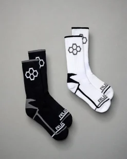 Socks & Underwear|Accessories>RUDIS Black/White Knit Essential Socks (2 Pair)